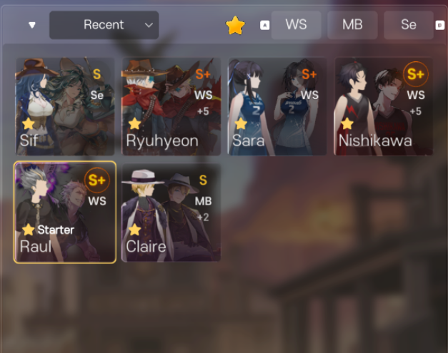 RYU SKIN (+5) + NISHI BLACK (+5) + RAUL + SARA + SIF SKIN + CLAIRE SKIN + 10k ball